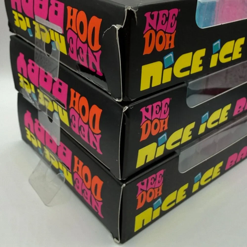 Schylling - NeeDoh Nice Ice Baby *3 Boxes* 4 Cubes Per Box. New Viral Squish Toy